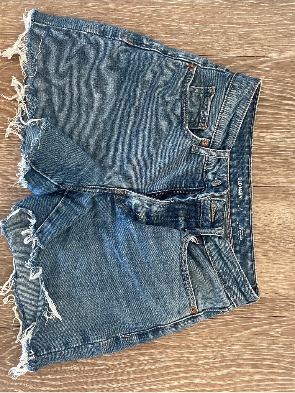 Old Navy Blue Frayed Denim Cutoff Shorts